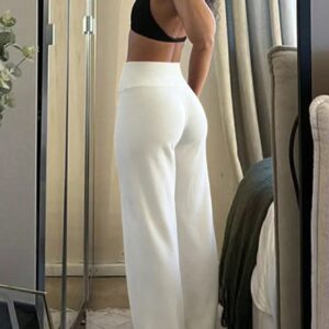 pantalones rectos de cintura alta